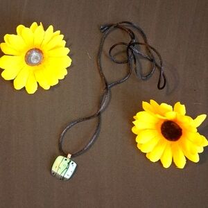 RARE Pegg Karr Glass Art Necklace